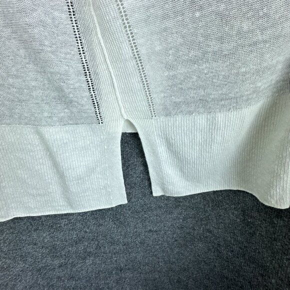 Tommy Bahama Linen Cardigan Womens Extra Large Open Long Duster White Sweater - Picture 4 of 14